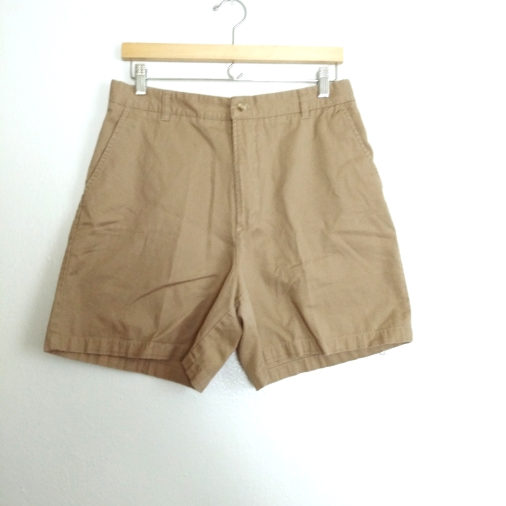 Columbia Size 14 Khaki Sportwear Flat Front Shorts Pant Chino